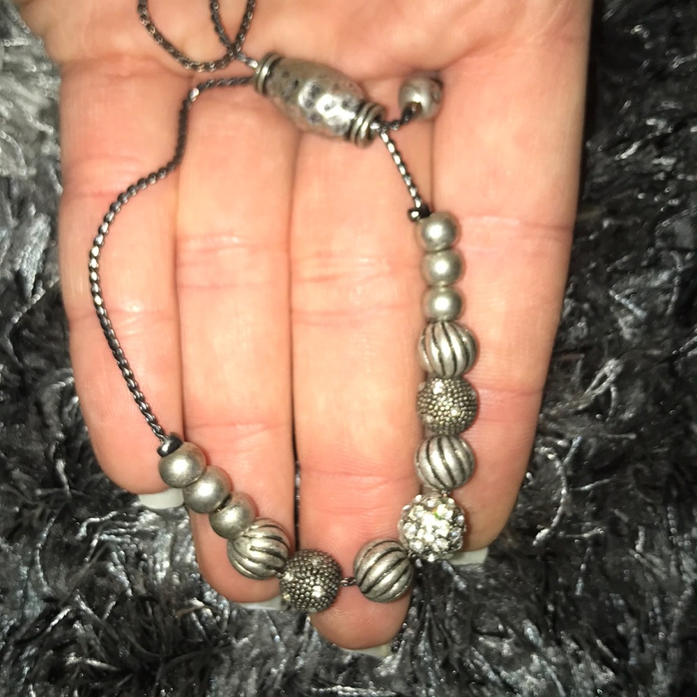 silver bead bracelet